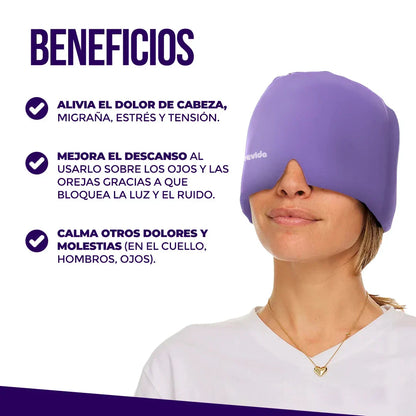 Gorro Terapéutico para Migraña con Gel Frío | Alivio Rápido del Dolor